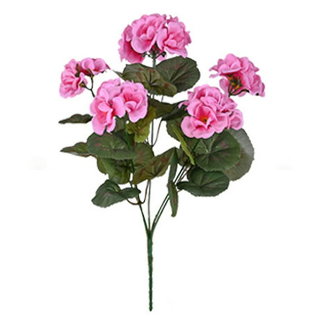 Boreal Craft 6Pcs Geraniums Lifelike Flowers With Adjustable Branches Long Lasting Silk Geranium For Indoor Outdoor Flower Arrangements in Containers Wedding Room Decorations Hydrangea Flowers with