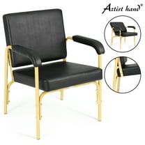 Artist Hand Shampoo Chair Black Gold Salon Recliner Barber Chair