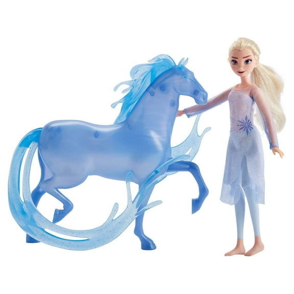 Disney Frozen 2 Elsa Fashion Doll and Nokk Figure Playset, Includes Outfit