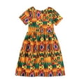 thumbnail image 5 of Kids African Short Dashiki Toddler Girl Dress Baby Clothes Princess Print Girls Dresses, 5 of 7