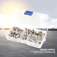 thumbnail image 3 of Grease Fittings, Metal Replacement Grease Nipple Fittings Pack Set Grease Fitting Assortment Grease Fitting Kit Grease Zerk Kit for Grease Guns Mechanical Component Lubrication, 3 of 7