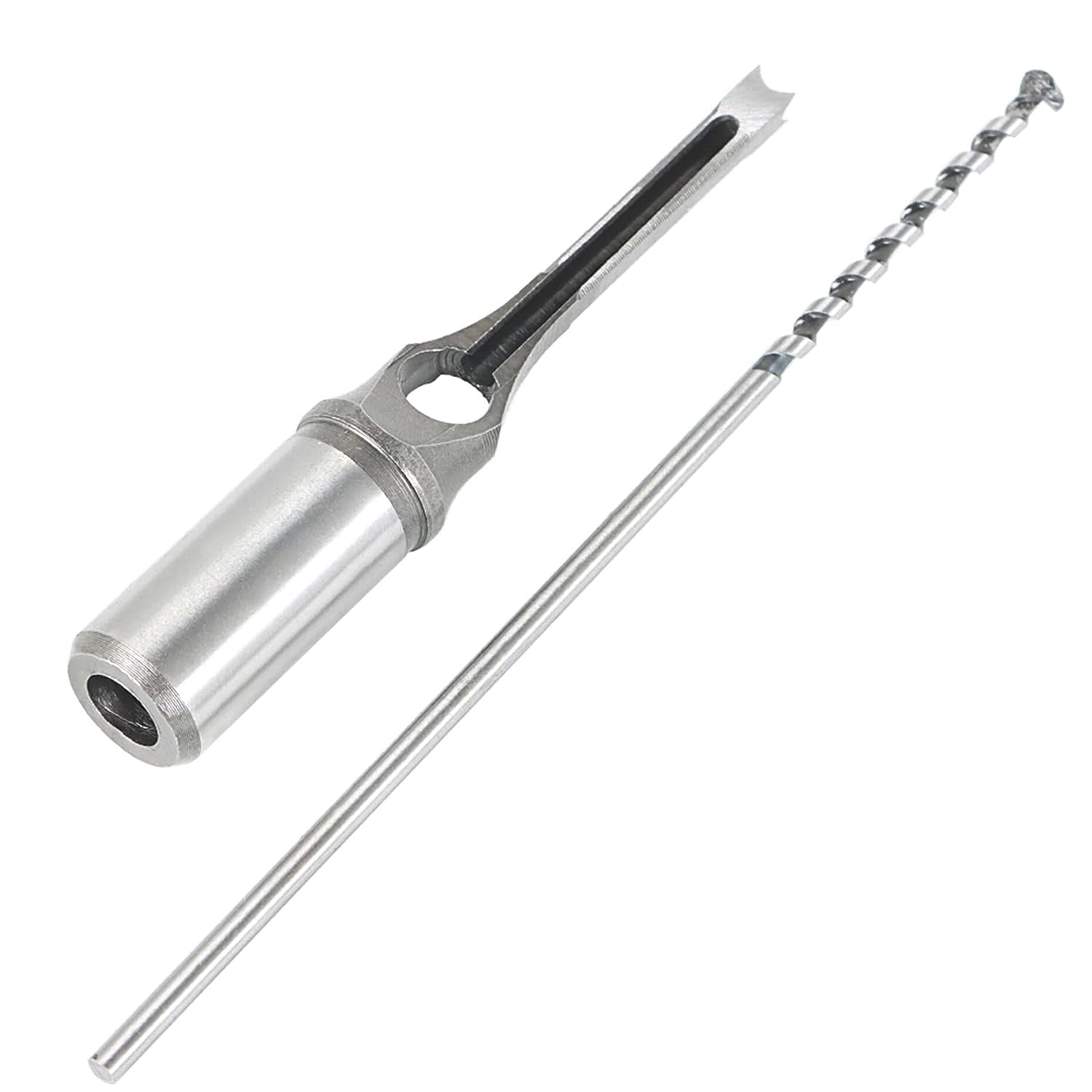 Handdo 7Pcs Square Hole Drill Bit, High Speed Steel Sharp Durable Mortising Chisel Set 6/25, 1/4, 5/16, 3/8, 2/5, 1/2, 9/16 Inch