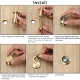 thumbnail image 5 of Safety Door Viewer,Solid Brass 220-degree Door Viewer/Peephole with Heavy Duty Rotating Privacy Cover for 1-3/8" to 2-1/6" Doors, Durable Door Viewer for Home Office Hotel (2 Pcs Gold), 5 of 5