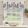 thumbnail image 3 of Beige Christmas Snowman Valances for Windows, Decorative Rod Pocket Window Valance Curtains, Winter Xmas Tree Snowflakes Short Curtain Drapes for Kitchen/Bathroom/Living Room, 2 Panels, 60" W x 18" L, 3 of 9