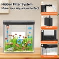 thumbnail image 6 of DaToo 1.2 Gallon Fish Tank Starter Kit With Filter & 5-Color LED Light Auto-Cycling Quiet Pump Small Self-Cleaning Smart Desktop Aquarium For Tropical fish Guppies Goldfish Or Betta, 6 of 7