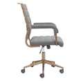 thumbnail image 3 of Auction Office Chair Gray Office Chair, Modern Style, Plush and durable faux leather fabric, Plywood, Indoor Office, 3 of 10