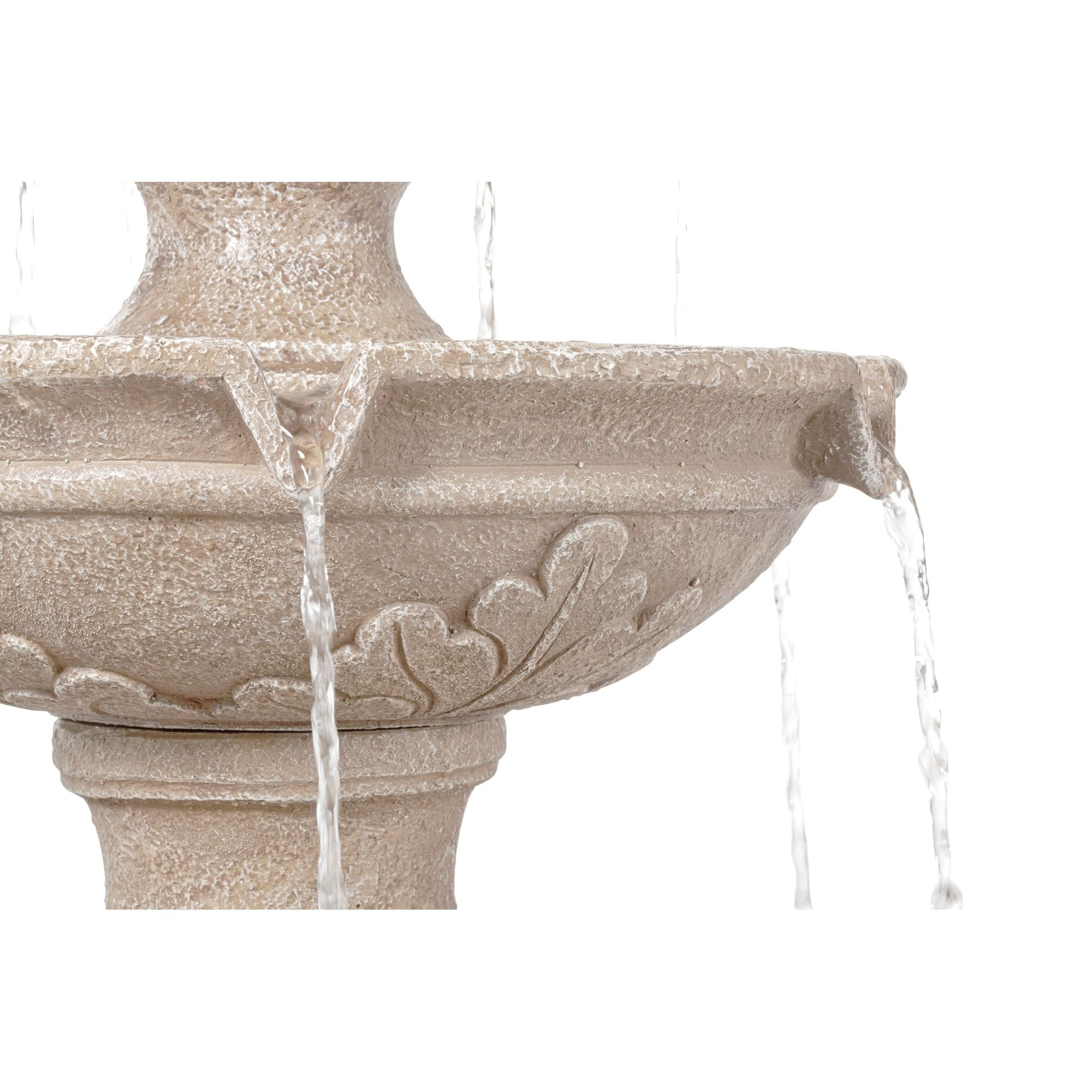 Stafford 48" High Large Traditional Italian Indoor Outdoor Decor Faux Stone Floor Fountain 3-Tier Outside
