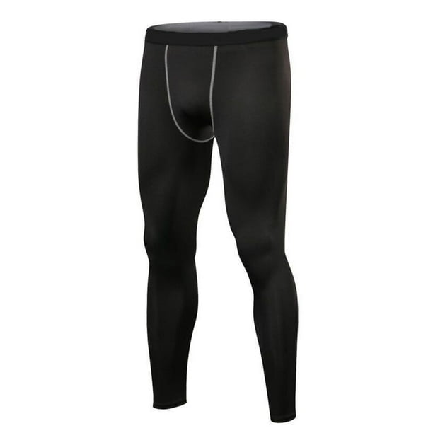 Goriertaly Men's Training Pants Men's Pantyhose High Elastic Quick-Drying Compression  Pants black XL 