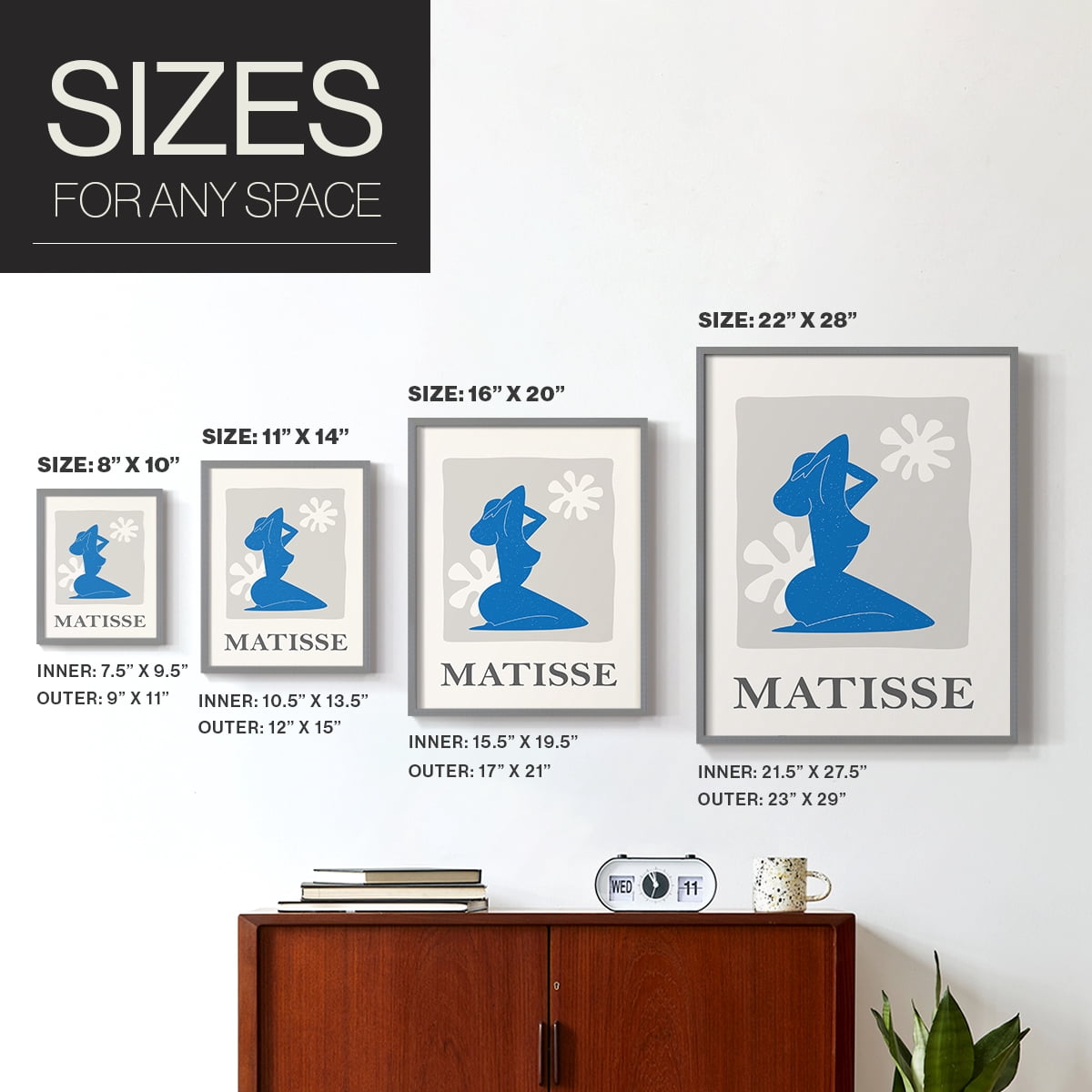 Matisse CCLXXI in Solid Wood 16 x 20 Framed Print