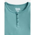 thumbnail image 2 of Wonder Nation Girls' Ribbed Henley Dress with Short Sleeves, Sizes 4-18, 2 of 4