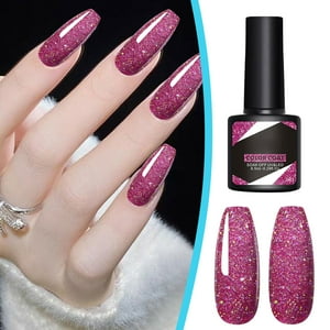 Tarmeek Glitter Nail Polonais haut de gamme Nail polonais tous les jours 1.1 de pouce 1.2 de pouce 1Pcs Remboursé Ultra ight Handheld Glitter Nail Polish High Great pour le printemps et la vie quotidienne cadeau pour les femmes