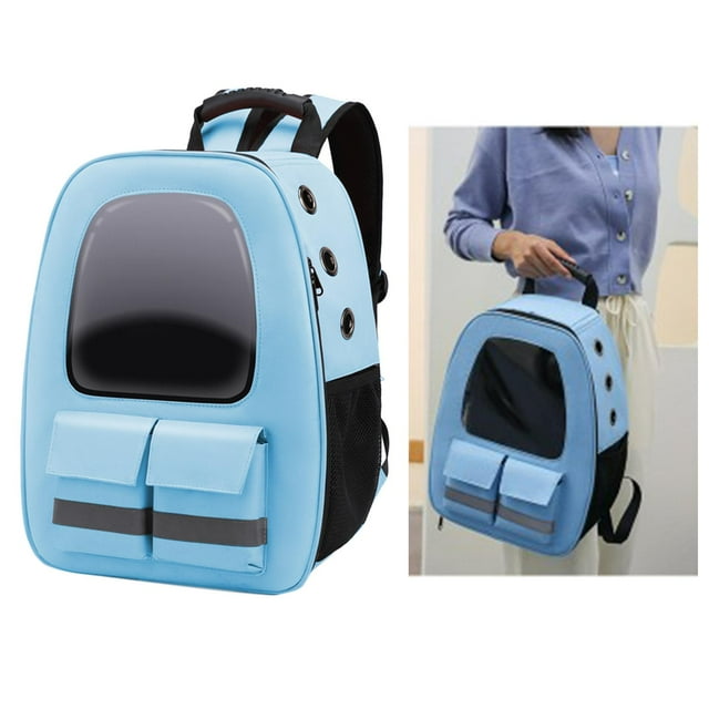 Mochilas Portadoras para , Duradero, Portátil, Ventilado, , , Perros, Mochilas Portadoras, Por Aerolínea, Diseñado para Viaje - Blue Azul Salvador Burbuja transportadora para gatos