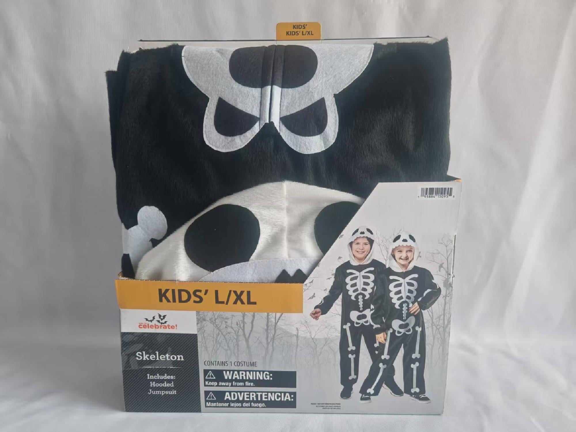 Skeleton Jumpsuit Halloween Costume for Children, Boy's Size XS (4/5), by Way to Celebrate
