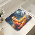 thumbnail image 7 of Ryvnso Fox Starry Night Dish Drying Mat for Kitchen Countertop 18x24 Large Dish Pad Drainer Rack Dish Sink Mats, 7 of 7