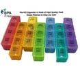 thumbnail image 2 of Damp-Proof Large 7 Day Pill Organizer- Moisture Free Dustproof Snap Lids for Travel Prescription & Medication Pill Box Holder with a Pill tweezer spatula from Zzteck, 2 of 8