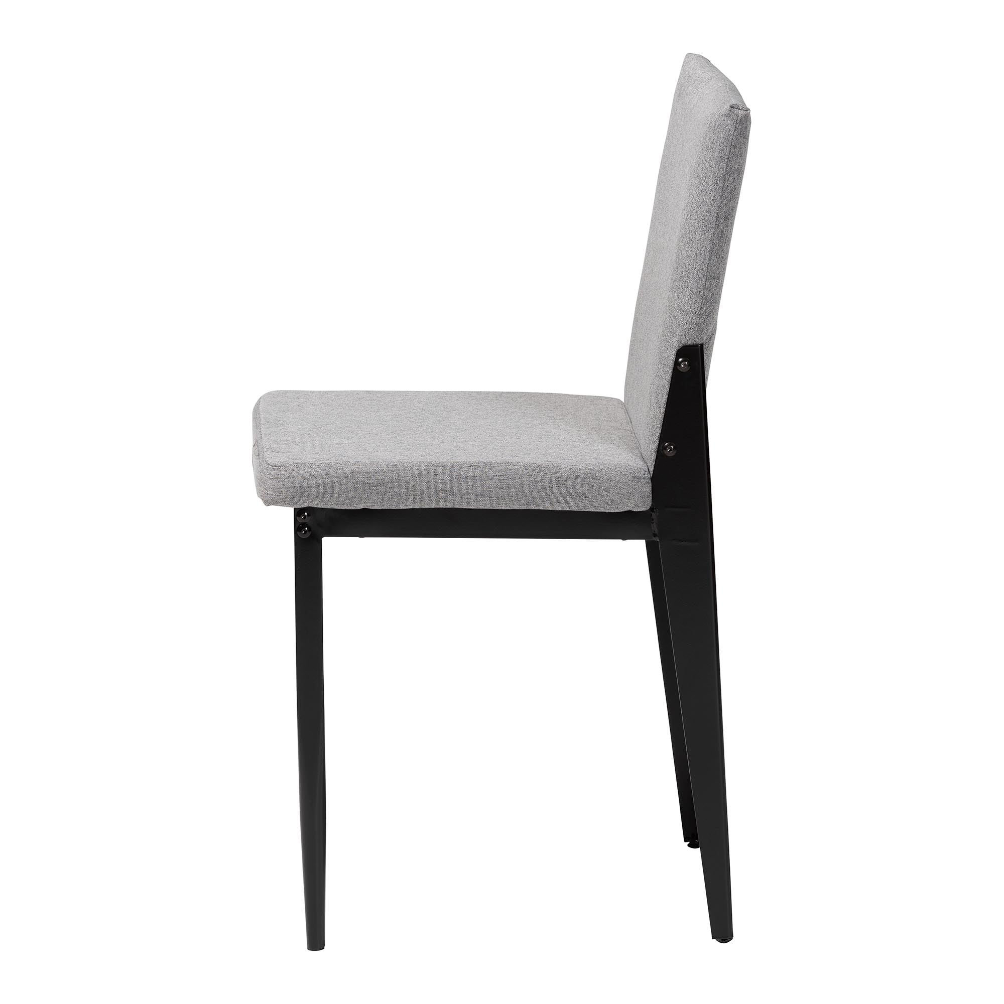 Baxton Studio Bishop Industrial Dining Chair, 4-Piece, Black