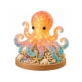 thumbnail image 5 of Sea Glass Octopus DIY Kit With LED Lights 3D Tabletop Art Ornament for Coastal Home Decor, 5 of 5