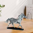 thumbnail image 1 of Estatuas de caballos Esculturas de animales Decoración Recuerdos Regalos Figuras de resina coleccionables para inauguración de la casa Estantería , Tiras para caminar Macarena Escultura de caballo, 1 of 8