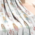 thumbnail image 3 of White Princess Castle Pattern Blanket,Comfortable Soft Flannel Throw Blanket,All Season,Warm Lightweight Blankets for Sofa Bed Couch Living Room Chair,30"x40", 3 of 4
