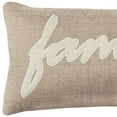 thumbnail image 5 of Tan Family Felt Applique Burlap Throw Pillow, 5 of 9