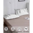 thumbnail image 4 of Grey Eucalyptus Pillow Covers King Size, Weeping Botanical Leaf Watercolor Soft Bed Throw Pillowcases Breathable Cooling Long Lumbar Body Pillow Sham Cover for Bed Sofa 20''x40'', 4 of 7