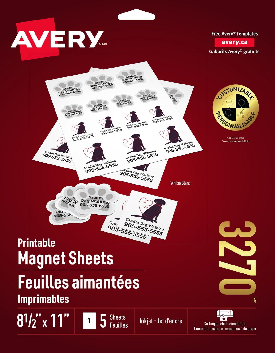 Avery Magnet Sheets 5 Pack 8-1/2" x 11" - 3270