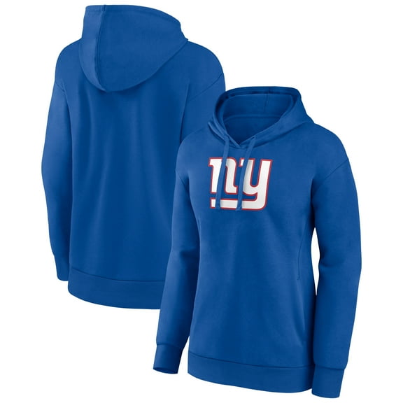 Women's Royal New York Giants Primary Logo Pullover Hoodie