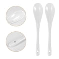 thumbnail image 5 of 5pcs White Porcelain Egg Spoons Ceramic Spoons Coffee Spoon Dessert Spoon Mocha Dip Serving Spoon, 5 of 5