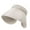 Beige, variant on Foldable Sun Visors for Women, Sun Protection Wide Brim Sun Hats Adjustable Topless Beach Hat (Black)
