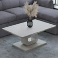 thumbnail image 4 of Contemporaine MDF et Verre Table de Base Rectanuglaire - Gris Chaud, 4 of 7
