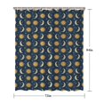 thumbnail image 5 of Dark Blue Sun Moon Star Pattern Shower Curtain 72"x84" ,Bathroom Decorative Shower Curtains Set with 12 Hooks,Modern Waterproof Washable Shower Curtain, 5 of 6