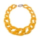 thumbnail image 2 of Collar de cadena de eslabones Acrílico Grueso Qarigey Boho pieza Llamativa Amarillo tierra, 2 of 6