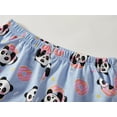 thumbnail image 2 of Beezizac Cute Panda & Donut Pajama Set for Girls Cotton Blend Short Sleeve Summer Outfit Nighty Size 16, 2 of 7