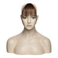 thumbnail image 3 of SEGO Clip in Hair Bangs 100% Human Hair Extensions Reddish Brown Clip on Hair Fringe with Natural Flat Neat Bangs with Temples for Women One Piece Hairpiece, 3 of 8