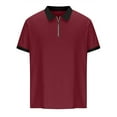 thumbnail image 4 of PBNBP Polos Shirts for Men,Mens Knitted Polos Shirts Quarter Zip Polos T Shirt Short Sleeve Regular Fit Shirt for Summer, 4 of 7