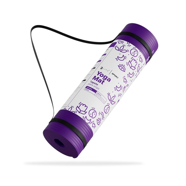 Tapete de Yoga Color Morado | Yoga Mat Antideslizante para Ejercicio y Meditación | B Life