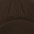 thumbnail image 5 of Big Knit Ribbed Beanie with Visor - Brown XL-3XL, 5 of 5