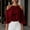 Wine Red, variant on Women's Elegant Halter Cold Shoulder Ruffle Blouse – Tiered Flutter Half Sleeve Pleated Neck Top for Party Vacation White,M