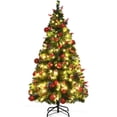 thumbnail image 1 of Patiojoy 5ft Pre-lit Christmas Tree Artificial Christmas Tree Includes 150 LED Lights & 522 Branch Tips, 1 of 9