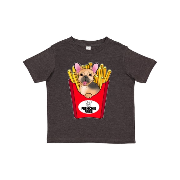 Inktastic Cute Frenchie in French Fries Boys or Girls Toddler T-Shirt