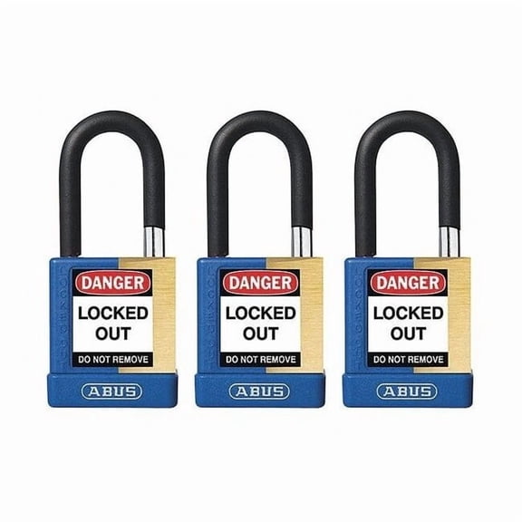 Abus Keyed Padlock,3/4"W x1-1/2"H Shackle,PK3 20072