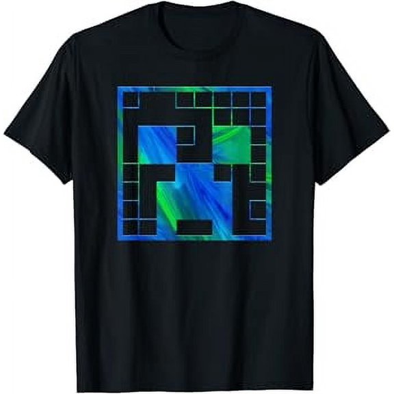 Minecrt Creeper Tie Dye Big Face T-Shirt BLACK Unisex S-5XL Hot Trending Shirt, Vintage Birthday Gift