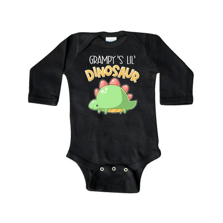 

Inktastic Grampy s Lil Dinosaur with Cute Stegosaurus Gift Baby Boy or Baby Girl Long Sleeve Bodysuit