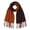 Brown / Caramel, variant on 100% Wool Winter Scarf for Men,Women Reversible Scarves Soft Warm Tessels Double-Sided Wrap for Fall and Winter, Light Gray / Oatmeal