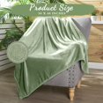 thumbnail image 6 of 6 Pcs Flannel Fleece Throw Blanket Bulk 50 x 60 Inch Soft Fleece Blanket Warm Throw Blanket Coral Blankets for Couch Sofa Home Wedding Gifts Season (Sage Green), 6 of 12