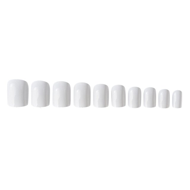 sweethay Nail Manicure Art Craft Handmade Fingernail Manicuring Extension Professional Decoration False Sticker Tips PVC Arte de uñas blanco