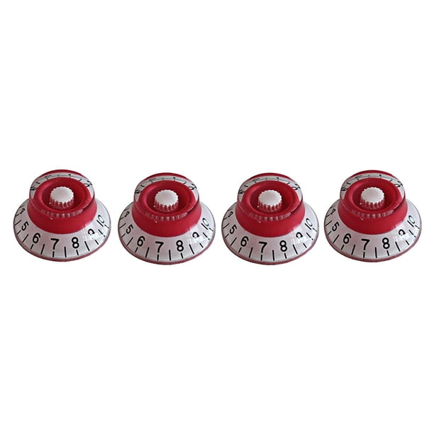 Perillas de Control de Guitarra Sunnimix 4 Piezas Color Rojo