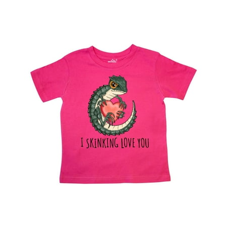 

Inktastic I Skinking Love You Cute Pun Crocodile Skink Lizard Gift Toddler Boy or Toddler Girl T-Shirt