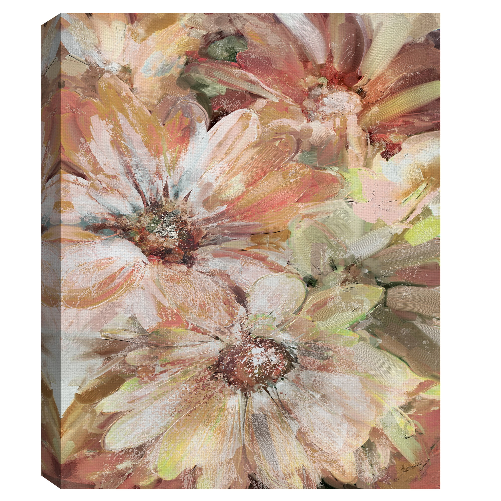 Masterpiece Art Gallery Precious Daisies Pink By Studio Arts Canvas Art Print 22" x 28"