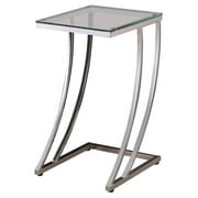 Lwory Rectangular Accent Chrome Snack Table 900082